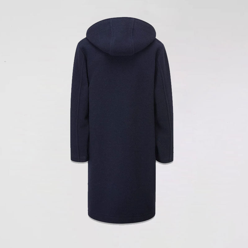 Men’s Dark Blue Fleece Long Peacoat