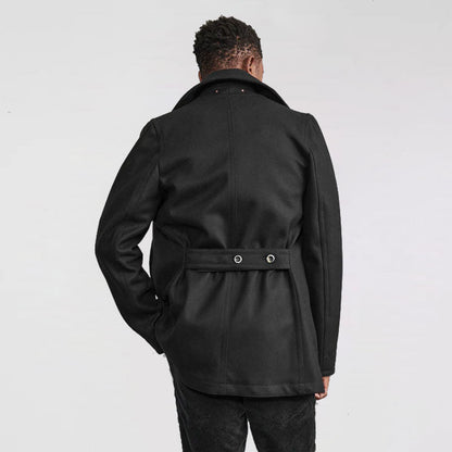 Men’s Black Wool Peacoat