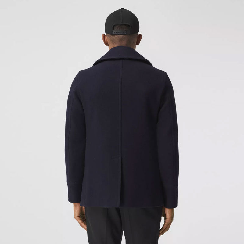 Men’s Dark Blue Wool Navy Peacoat