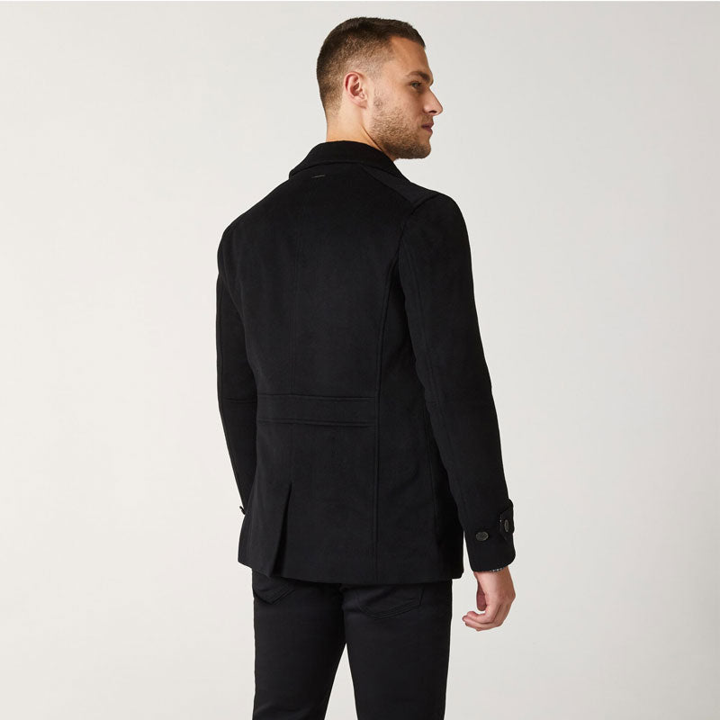 Men’s Black Wool Navy Peacoat