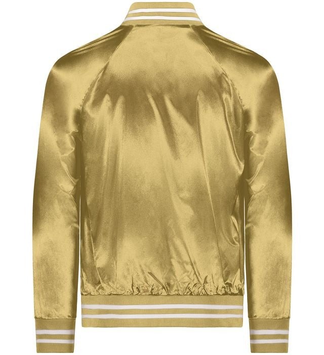 Golden Luxe Satin Bomber Jacket