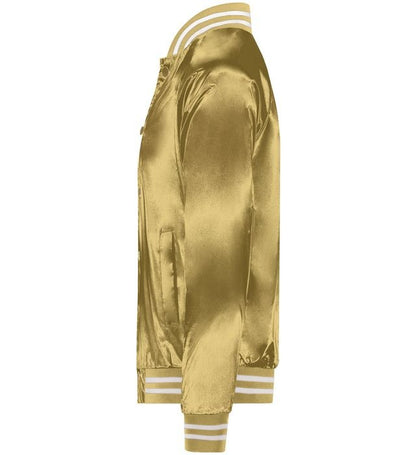 Golden Luxe Satin Bomber Jacket