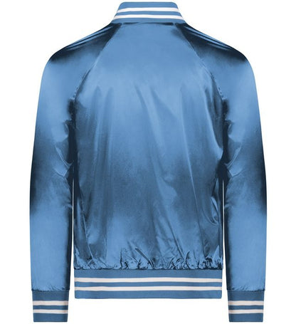 Men’s Light Blue Satin Bomber Jacket