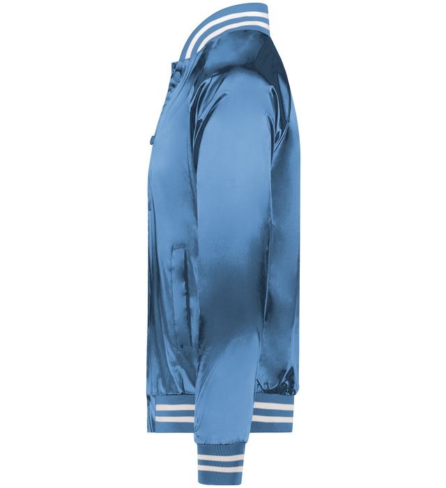 Men’s Light Blue Satin Bomber Jacket