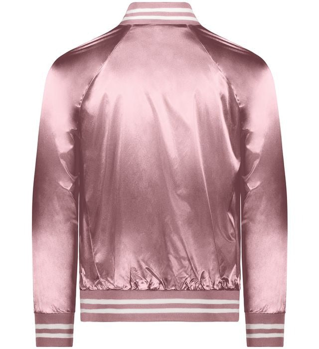 Men’s Pink Satin Bomber Jacket