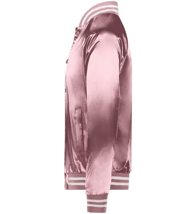 Men’s Pink Satin Bomber Jacket