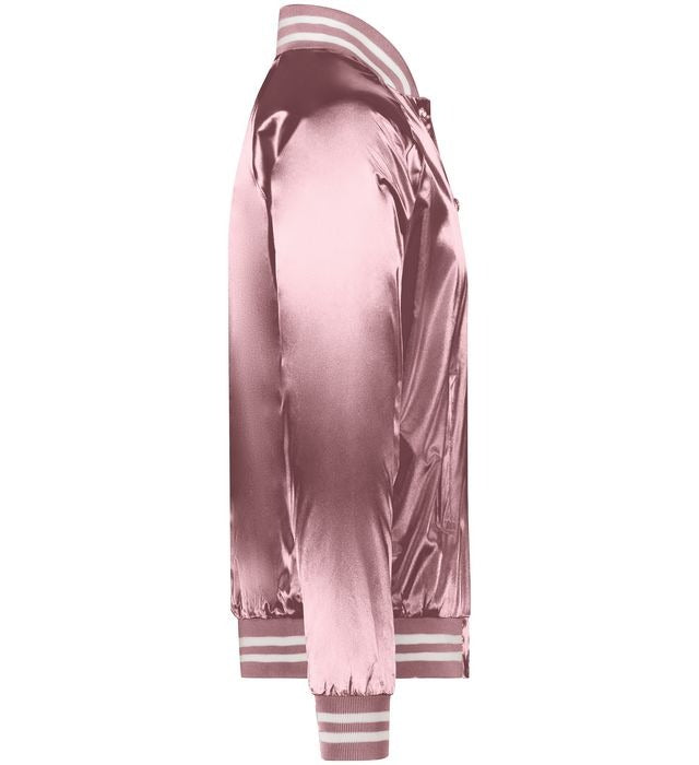 Men’s Pink Satin Bomber Jacket