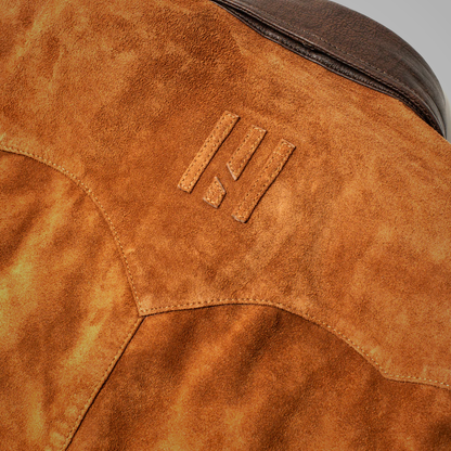 Men's Brown Suede Leather Western Jacket with Fringes