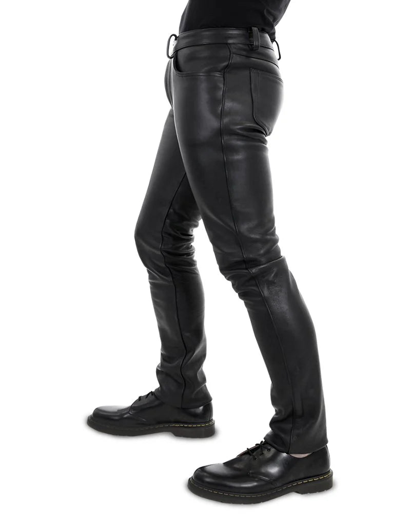 Men's Premium Classic Leather Jeans Pants