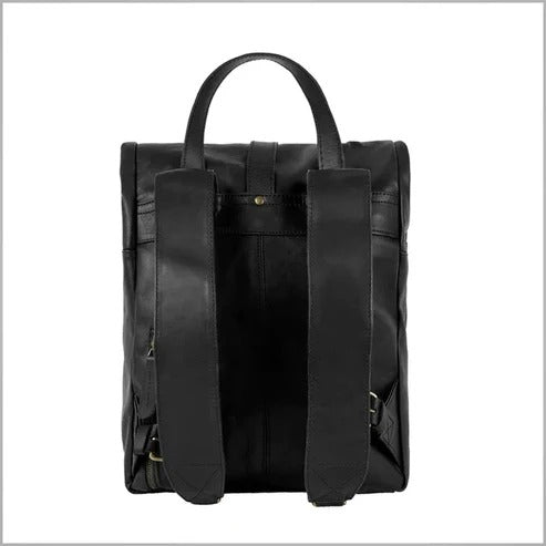 Premium Black Genuine Leather Backpack - Durable & Stylish Avanzar Leather