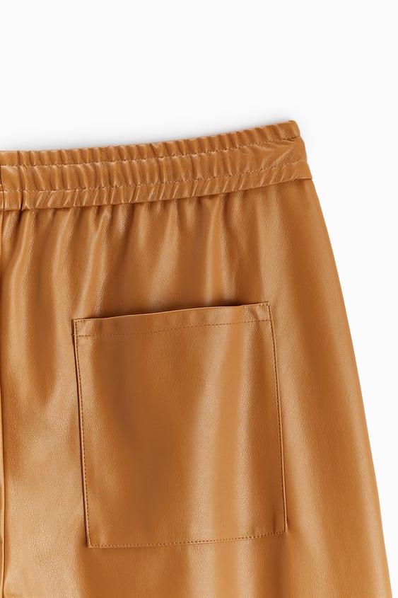 Men's Brown Leather Biker Pants in Real Sheepskin