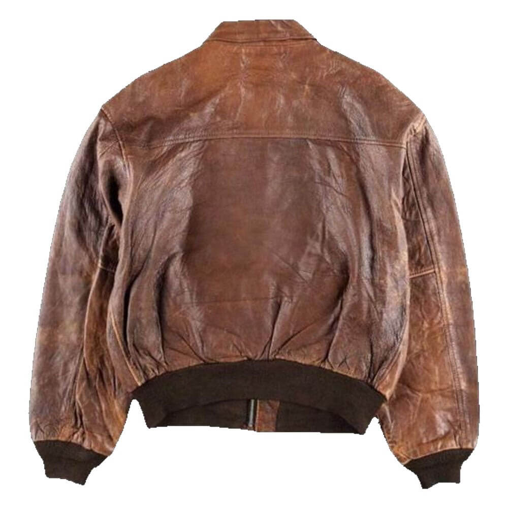 80s A2 Flight Vintage Style Military Leather Jacket