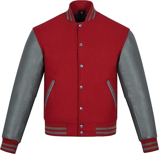 Varsity Letterman Baseball Jacket – Wool & Leather Premium Unisex