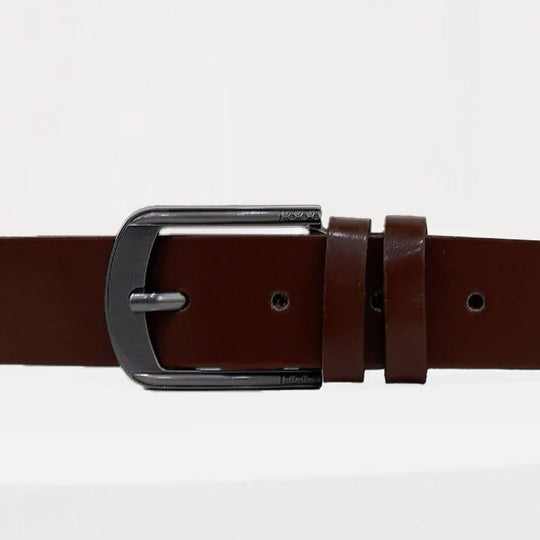 New Men's Brick Red Genuine Handmade Leather Belt