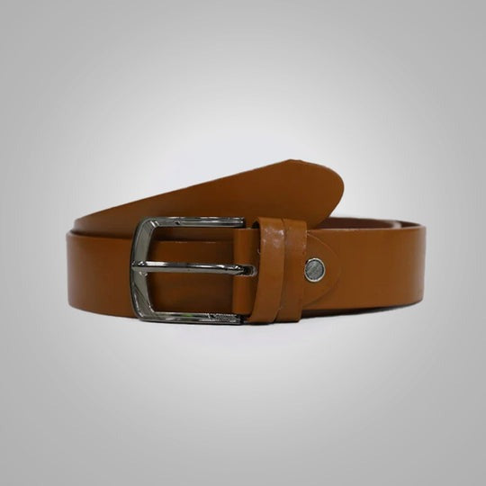 Men's Casual Rust Color Leather Belt