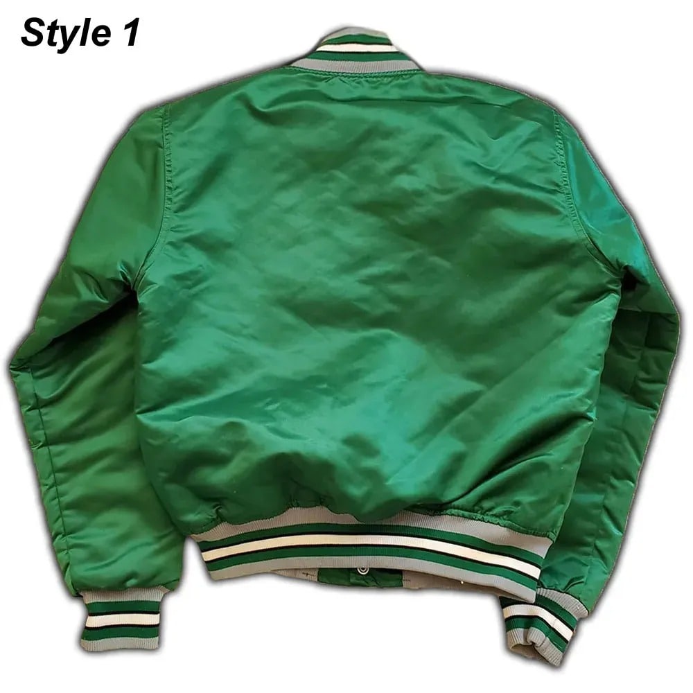 90s Philadelphia Eagles Green Satin Bomber Jacket