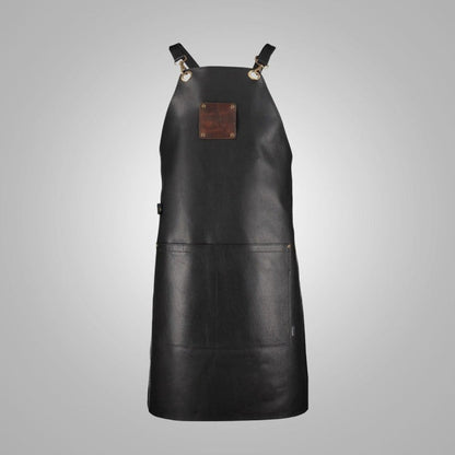 New Men's Black Sheepskin Handmade Leather Apron