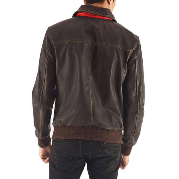 Aaron Brown Classic Leather Bomber Jacket