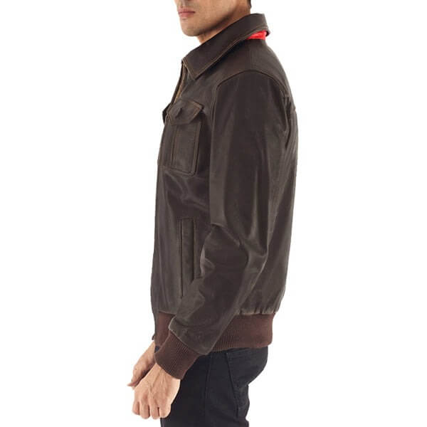 Aaron Brown Classic Leather Bomber Jacket