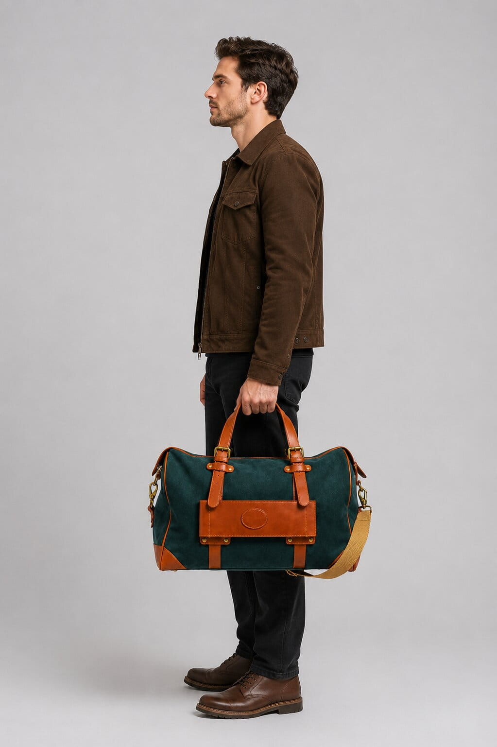 Adventurer’s Leather Duffel Bag - Classic Expedition Design