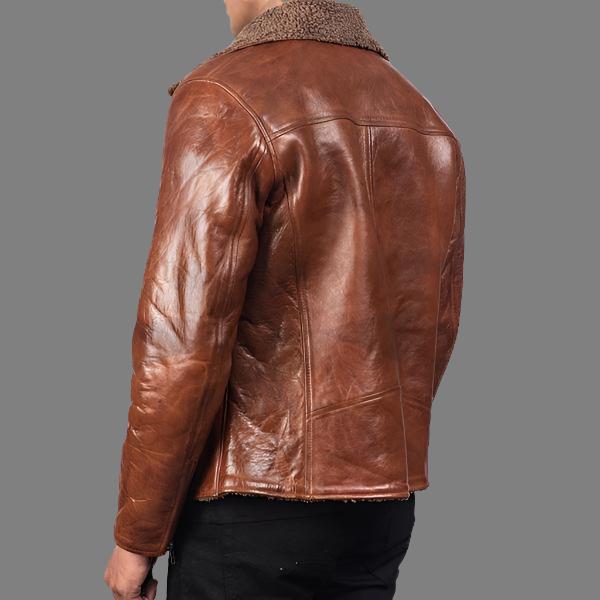 Men's Shearling Brown Leather Jacket