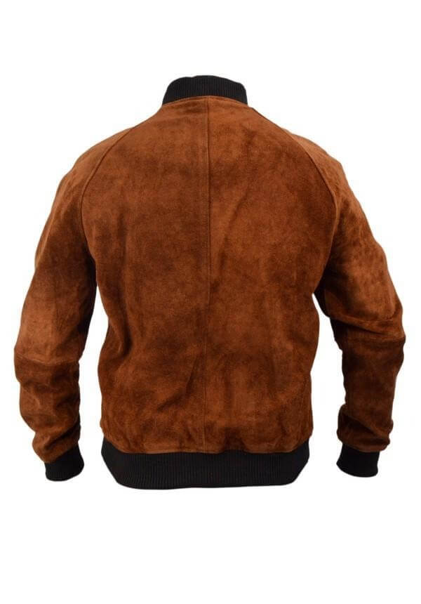 Aloha Premiere Bradley Cooper Brown Suede Bomber Jacket