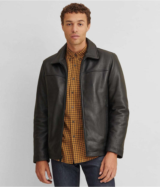 Classic Black Leather Jacket for Men