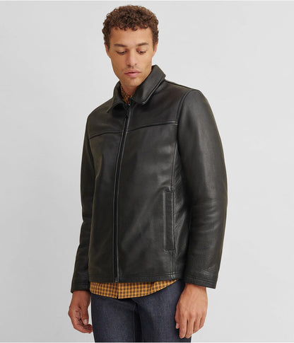 Classic Black Leather Jacket for Men