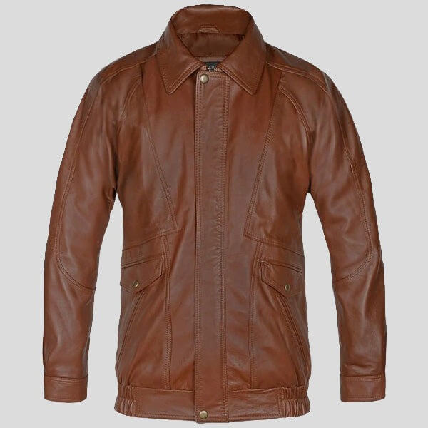 Aviator Bomber Premium Leather Jacket