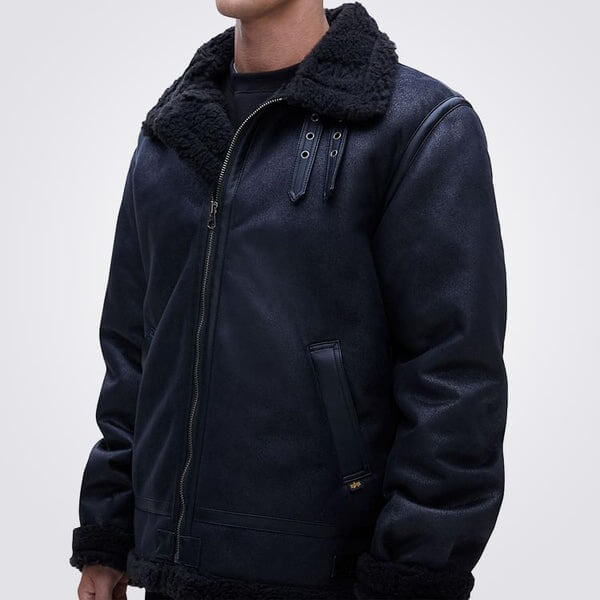 B-3 Faux Shearling Bomber Jacket for Men