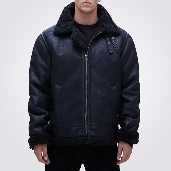 B-3 Faux Shearling Bomber Jacket for Men