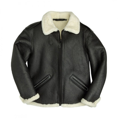 Men's Black B-6 Shearling Bomber Jacket