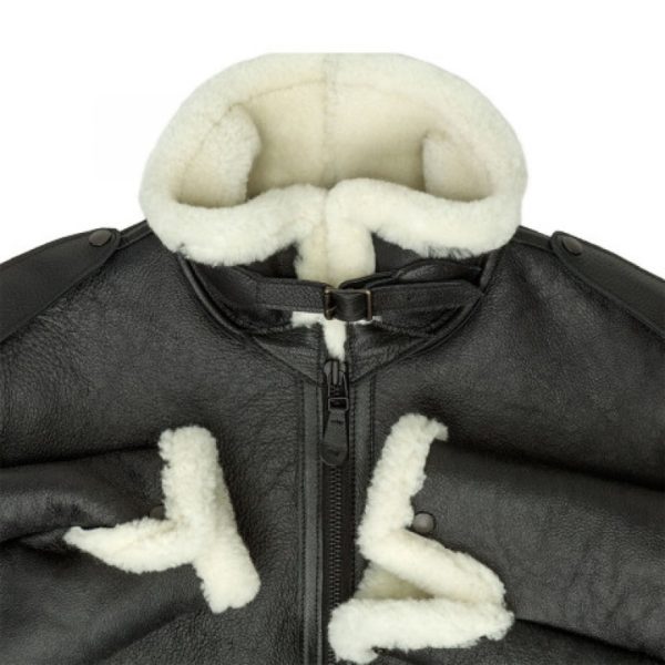 Men's Black B-6 Shearling Bomber Jacket