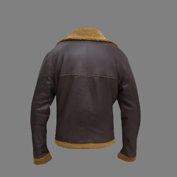 Men's B3 Flying Aviator Winter Shearling Pilot Sheepskin Bomber Leather Jacket