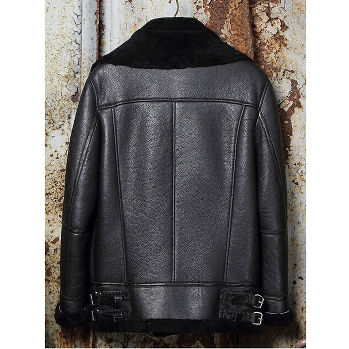 B3 Classic Bomber Shearling Sheepskin Leather Jacket