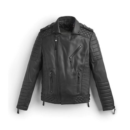 Avanzar Leather Men’s Black Motorcycle Riding Jacket