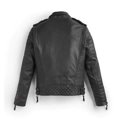 Avanzar Leather Men’s Black Motorcycle Riding Jacket