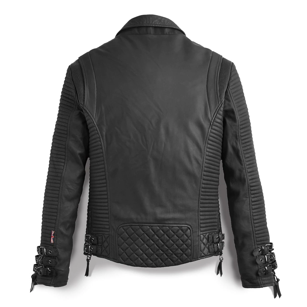 Avanzar Leather Men’s Black Leather Motorcycle Jacket