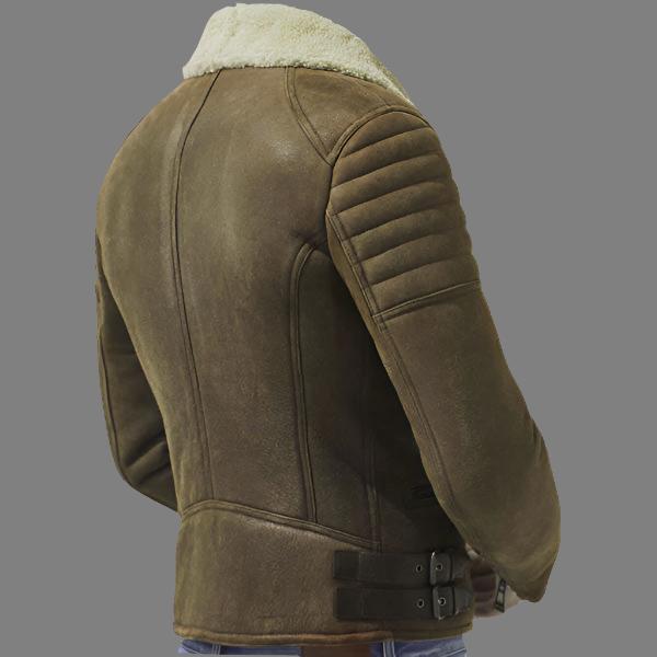 Men's Chocolate Brown Aviator Leather Jacket