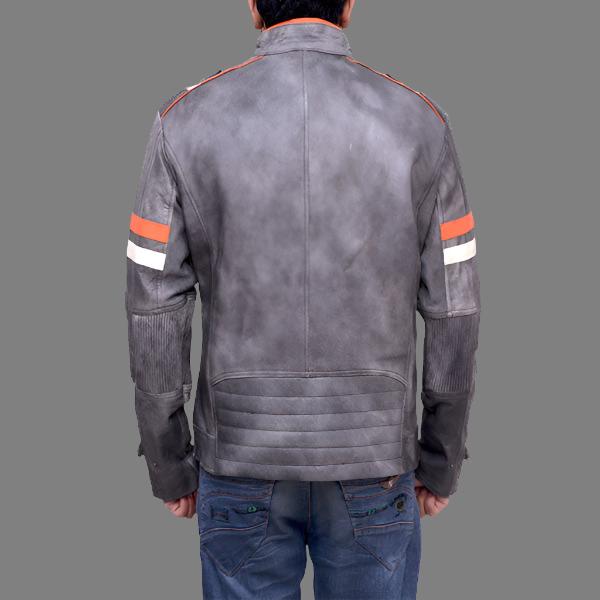 Fossil Grey Retro Biker Jacket | Stylish Retro Biker Jacket