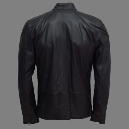 Lightweight Men’s Black Sheepskin Jacket | Soft Black Sheepskin Jacket