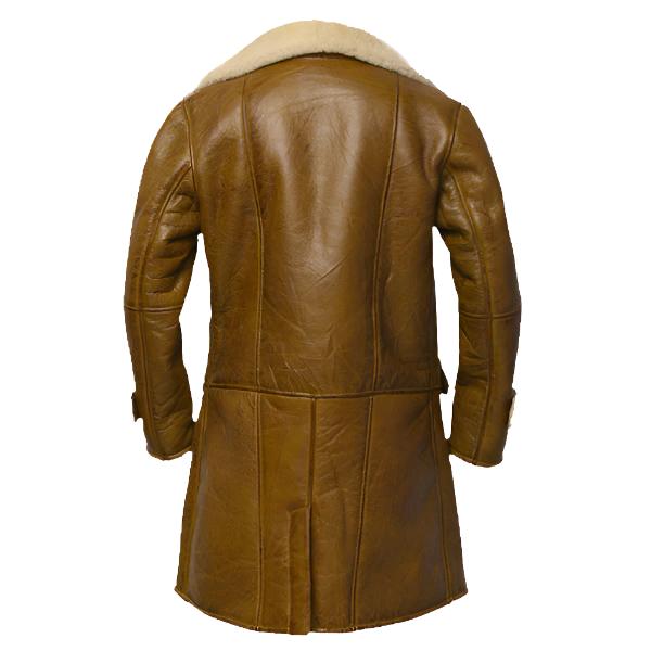 Men's Brown Shearling Leather Coat