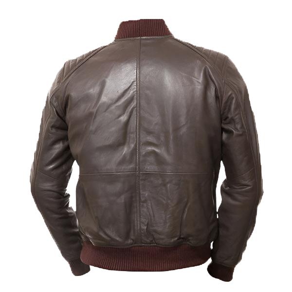 Men's Dark Brown Bomber Jacket - Timeless Elegance & Comfort