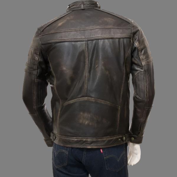 Premium Avanzar Men’s Vintage Distressed Brown Leather Four Pocket Jacket