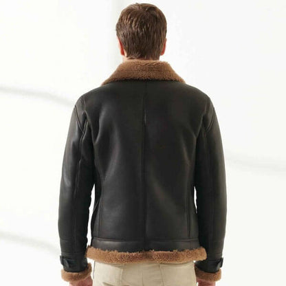 Best Black Leather Shearling Jacket by Avanzar Leather