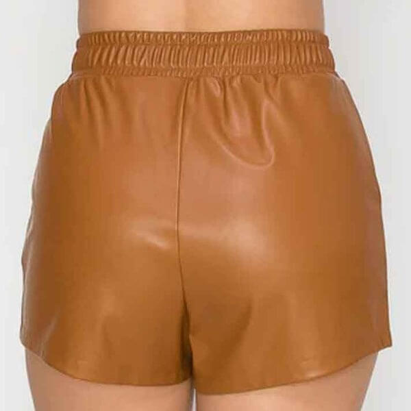 Best Leather Shorts for Women in Camel by Avanzar Leather