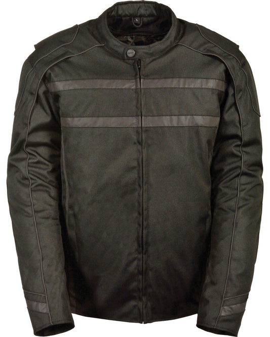 Men’s Black Vented Reflective Riding Jacket