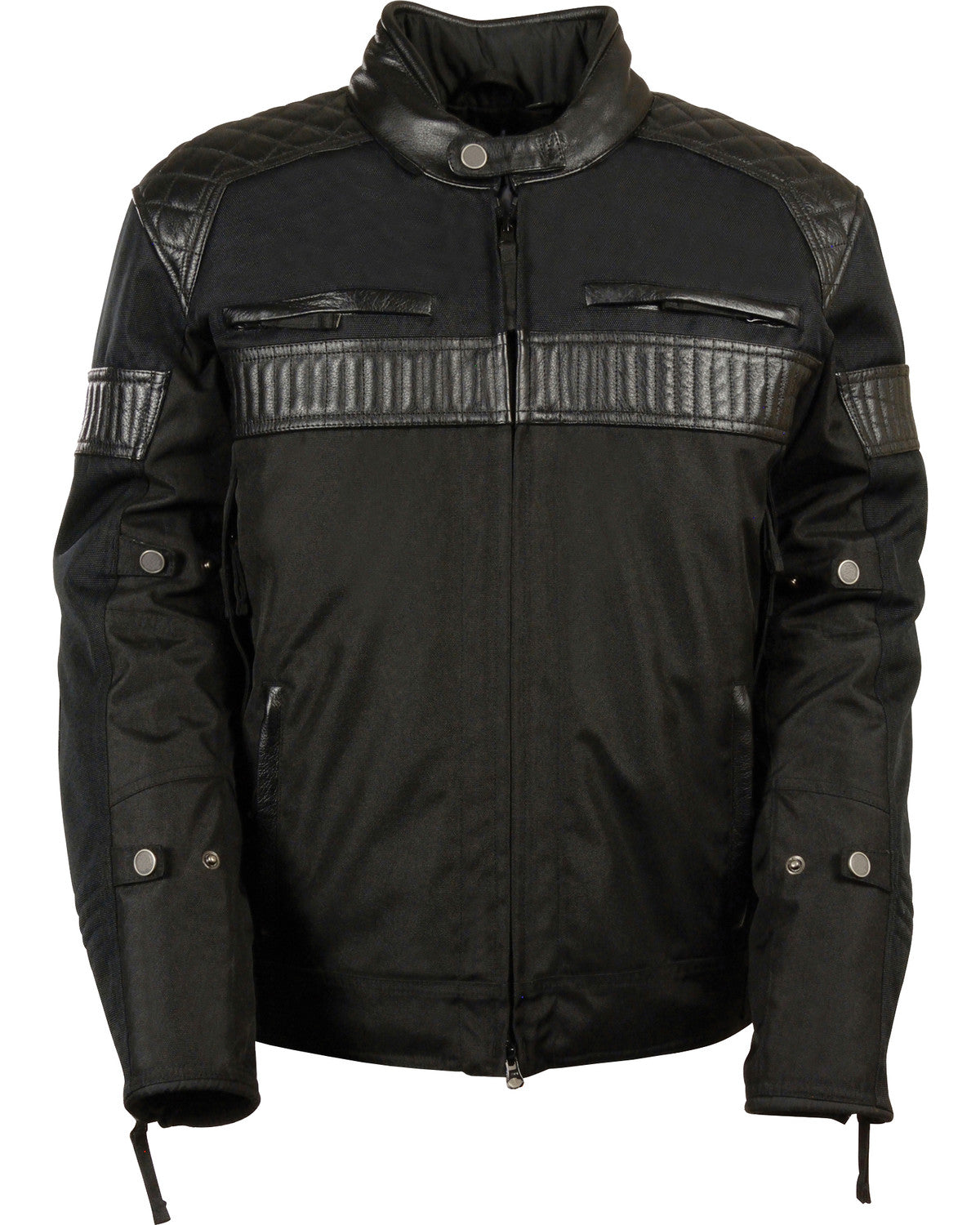 Men’s Black Textile Scooter Riding Motorbike Jacket