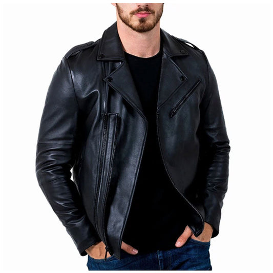 Men's Phantom Leather Moto Jacket