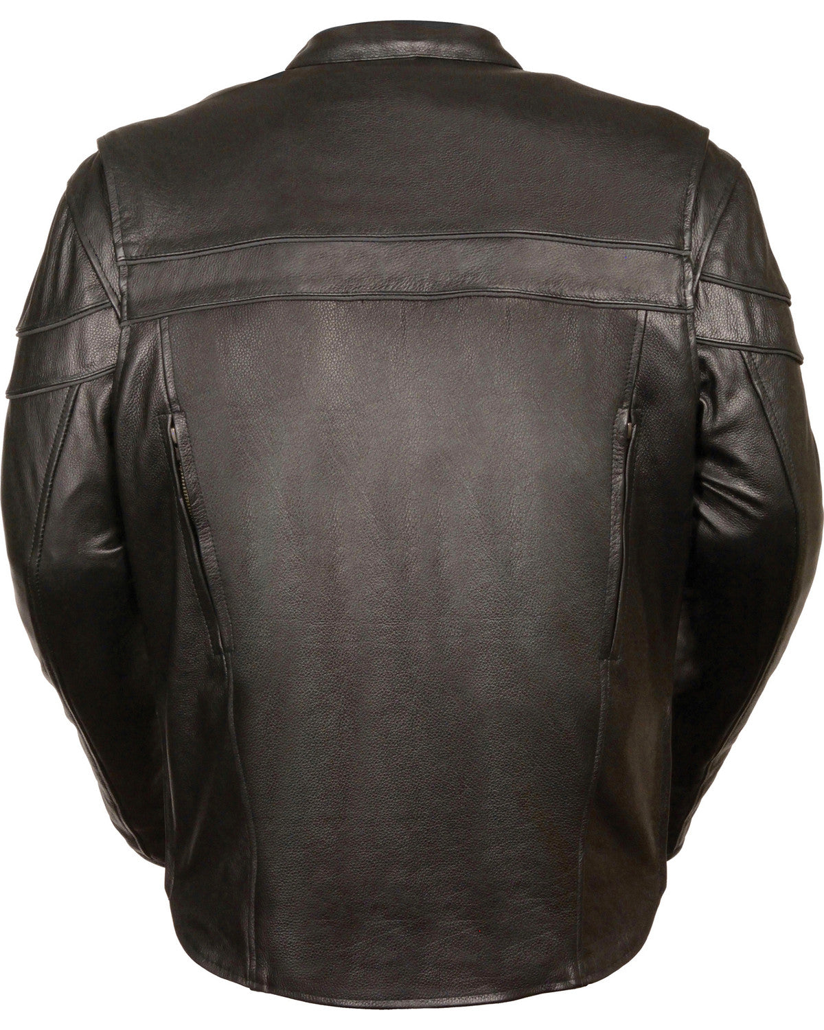 Men’s Black Sports Scooter Crossover Riding Leather Jacket